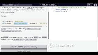 Lesson 30 | Basic JavaScript | Constructing Strings with Variables