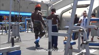 VERY STRONG MEN WORKOUT (KALI MUSCLE) AT MUSCLE BEACH, VENICE BEACH CALIFORNIA MAY 28, 2013