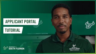 Applicant Portal Tutorial | University of South Florida
