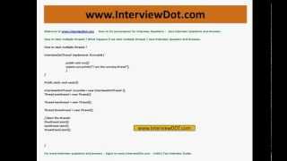 how to start multiple threads java interview question and answer
