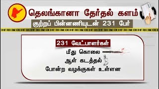 தெலங்கானா தேர்தல் களம்: குற்றப் பின்னணியுடன் 231 பேர் | #Telangana