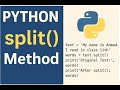 Python split() Method Explained with Example | Python String Methods Tutorial