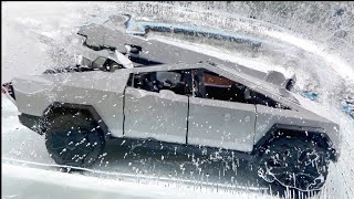 Primitive Tools Challenge | Breaking Solid Ice to Rescue a Tesla #TeslaRescue #IceBreakingChallenge