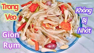 Cách Ngâm Tai Heo Chua Ngọt Trắng Giòn Nước Trong Veo Không Bị Nhớt Để Đựơc Lâu  || mnqn