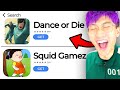 LankyBox Playing The FUNNIEST SQUID GAME APPS EVER!? (SQUID GAME In AMONG US!?)