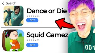 LankyBox Playing The FUNNIEST SQUID GAME APPS EVER!? (SQUID GAME In AMONG US!?)