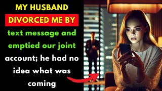 MY HUSBAND DIVORCED ME BY TEXT MESSAGE AND EMPTIED OUR JOINT ACCOUNT; HE HAD NO IDEA WHAT WAS COMING