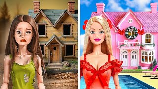 Poor vs Rich Doll House! Room Makeover and Cute Doll DIYs by 123 GO!