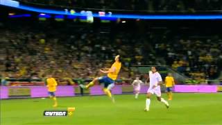 Sweden vs. England 4-2 Zlatan Ibrahimovic FANTASTIC GOAL! bicycle kick MUST WATCH!!