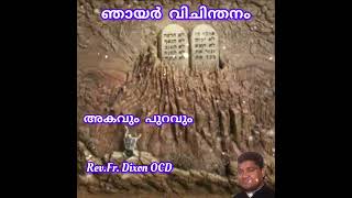 Rev.Fr. Dixon OCD ഞായർ വിചിന്തനം ( അകവും പുറവും ) 🙏🌹🙏