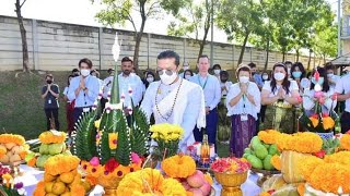 พิธีบวงสรวงพระพรหม-ตายายเจ้าที่ ณ บริษัทเซฟเรอร์เมนูเฟสเจอร์ริ่ง(ประเทศไทย)จำกัด อ.ศรีราชา จ.ชลบุรี