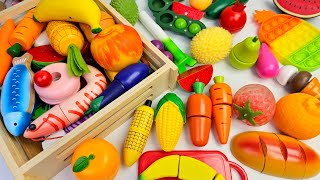 Oddly Satisfying Video-How to Cutting New Wooden Fruits and Vegetables ASMR - Cutting Plastic fruits