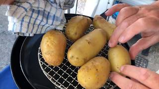 Jacket Potatoes and BBQ beans on the Cadac Safari Chef 2.