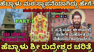 ಹೆಬ್ಬಾಳು ಶ್ರೀ ರುದ್ರೇಶ್ವರ ಚರಿತ್ರೆ part-1History of Sri rudreshwara mata🙏 #temple#history#festival#dvg