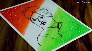 Swami Vivekananda Drawing With Oil Pastel / Step by Step for Beginners / Drawing lndependence day