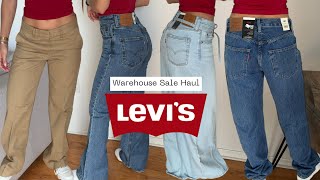 LEVI'S JEANS TRY ON HAUL + REVIEW! 501 90s, 70s HR Flare, Denim Skirt