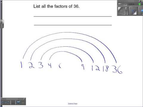 Factors of 36 Factors of 36