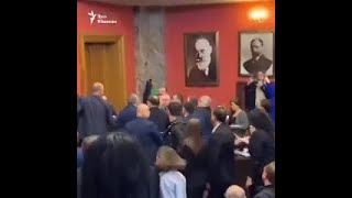 Georgian Lawmakers Brawl Over Controversial 'Foreign Agent' Bill