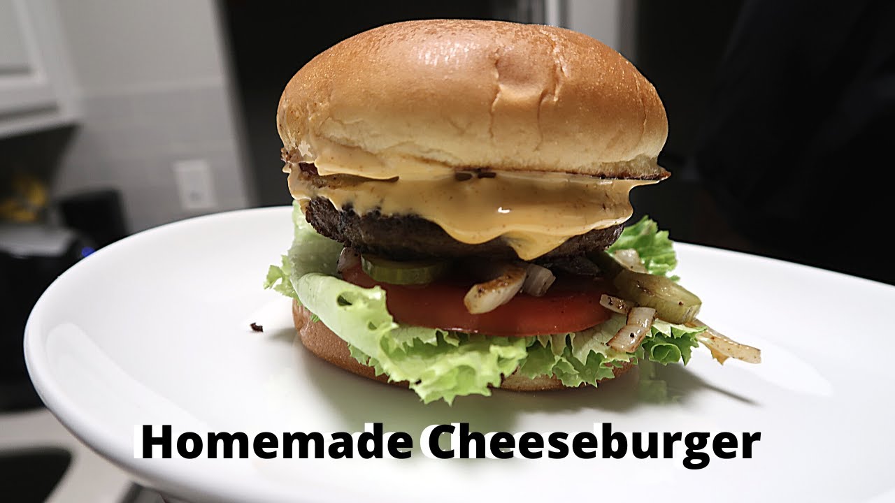 Easy Homemade Cheeseburger| Beef Burger - YouTube