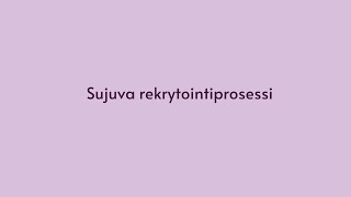 Sujuva rekrytointiprosessi -tietoisku