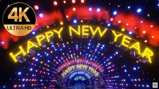 7 hour 4k Happy New Year 2025 Welcome Relaxing background Abstract Party Video neon Loop screensaver