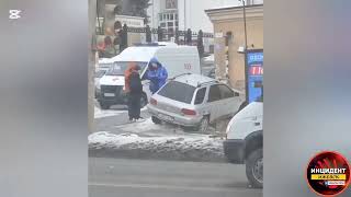 12.02.2025 Момент ДТП на перекрёстке ул. Горького и Ленина. Ижевск.