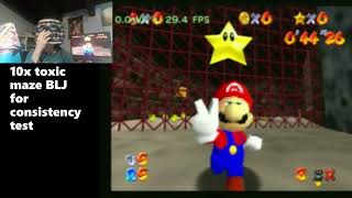 SM64 10x Blindfolded toxic maze BLJ