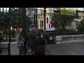 Security measures outside polling station ahead of French vote