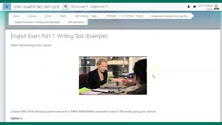 How to do and submit a Moodle assignment: Writing Task