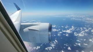 amazing view 36, 000ft from my window of 767 300. over the coast of France,  from palma de mallorca.