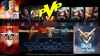 Garena Contra Return - PVP - Duel Mode - Fort Battle - 3V3