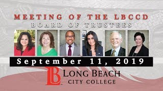 LBCCD Board Meeting - September 11, 2019