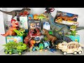 Jurassic World Unboxing Review Asmr Dino Bone Trucks Big T-rex Velociraptor Blue Therizinosaurus