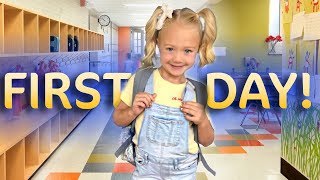 Everleigh's first day of Kindergarten!!! (SO CUTE)