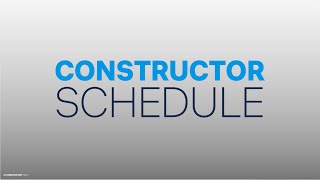 Discover Constructor SCHEDULE