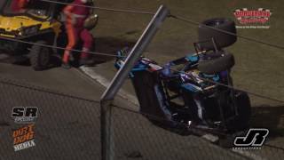 Eureka Garages \u0026 Sheds Sprintcar Series Rd 4 - Charles Hunter Crash