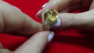 14k Gold Citrine Ring