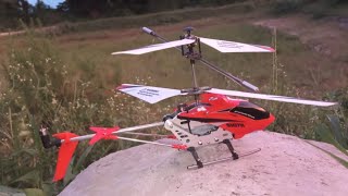 unboxing RC helicopter S107H fly test= syama helicopter