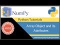 NumPy Tutorials : 002 : Array Object and its Attributes