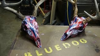 Spray Paint Hydro Dipping - Deer Skull