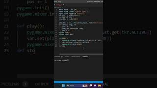 Music player 🎵 using python #python #programming #viral #shorts