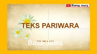 TEKS PARIWARA BAHASA JAWA