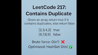 LeetCode 217: Contains Duplicate | NeetCode150 | Java Solution