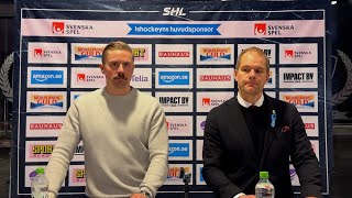 Presskonferens efter Färjestad-Skellefteå