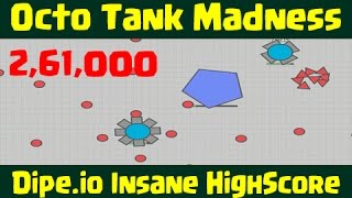 Diep.io | Diepio World Record & 261000 Highscore with Max level Octo Tank