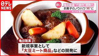 【亀田製菓】“代替肉”市場に参入  お米の菓子作りのノウハウ活用