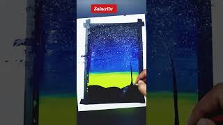 💙Very easy Watercolor painting 💜#shorts #shortvideo #art
