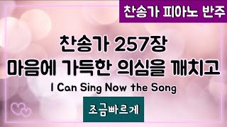 [찬송가 반주] 새찬송가 257장 (통 189장) 마음에 가득한 의심을 깨치고 I Can Sing Now the Song