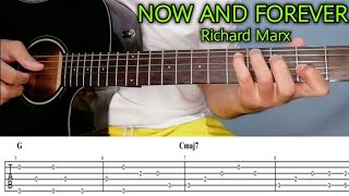 How to Play NOW AND FOREVER (Richard Marx) Detailed Guitar Plucking Tutorial with Free Tab