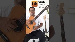 Tercera cuerda (Sol - G) para Afinación de guitarra.  #guitar #guitarra #afinación